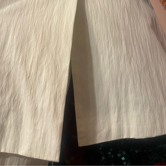 ELLIE TAHARI DOUBLE BREASTED IVORY TRENCH COAT MATCHING WRISTLET - Picture 8 of 8